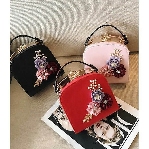 کیف دوشی گلدار Flower box women's purse