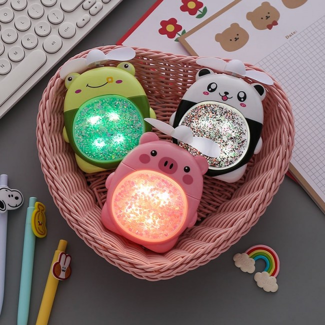 پنکه شارژی فانتزی چراغ دار مدل LD8823