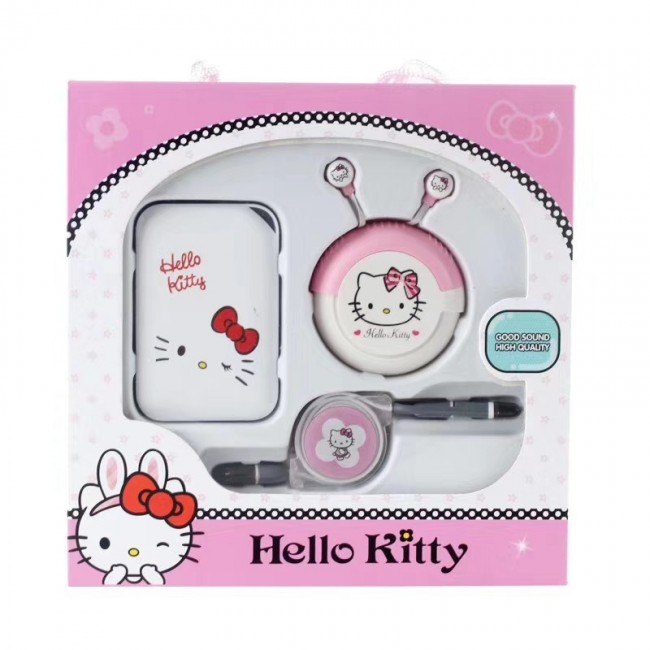 پک هدیه پاوربانک و هندزفری هلو کیتی 44-33