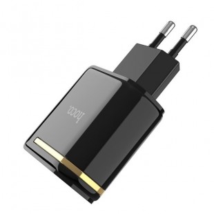 آداپتور دو خروجی فست شارژ با نمایشگر دیجیتال هوکو Hoco C39A Enchanting digital display charger(EU)