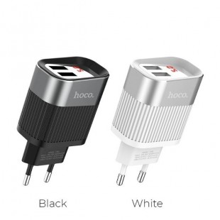 آداپتور دو خروجی فست شارژ هوکو Hoco C40A Speedmaster Dual Port Charger (EU)