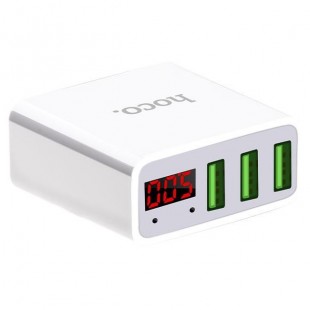 آداپتور سه خروجی فست شارژ هوکو Hoco C15 Superior strength three port charger (3C)