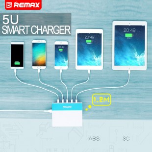 آداپتور 5 پورت ریمکس Remax RU_U1 2.4A 5USB Charger