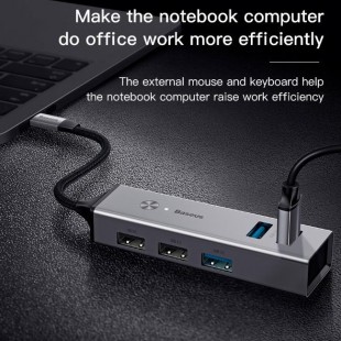 هاب آداپتور پنج پورت بیسوس Baseus Cube USB to USB3.0 + USB2.0 HUB Adapter