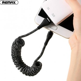 کابل شارژ لایتنینگ فنری کنفی ریمکس REMAX Super Series Data Cable RC-139 (Coiled Version)