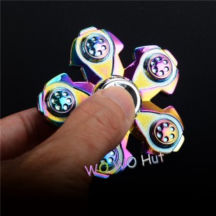 اسپینر فلزی Focus Fidget Spinner اسپینر فلزی 5 پره رنگین کمانی