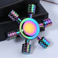 اسپینر فلزی Rainbow Fidget Spinner - اسپینر فلزی شش پره رنگین کمانی