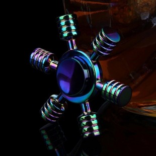 اسپینر فلزی Rainbow Fidget Spinner - اسپینر فلزی شش پره رنگین کمانی