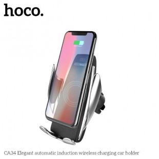 هولدر موبایل و شارژر وایرلس هوکو Hoco CA34 Elegant Automatic induction Wireless charging car holder