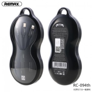 کابل شارژ 3 خروجی ریمکس REMAX KEROLLA Data Cable Lightning/Micro/Type-C RC-094th