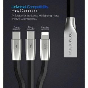 کابل شارژ 3 سر TOTU Joe series 3 in 1 rhombus cable