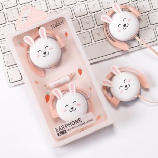 هندزفری فانتزی دور گوش طرح خرگوش Sibyl Cute Rabbit Cartoon Stereo Earphone Wired