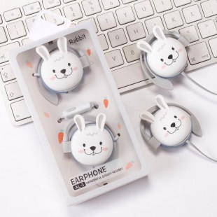 هندزفری فانتزی دور گوش طرح خرگوش Sibyl Cute Rabbit Cartoon Stereo Earphone Wired