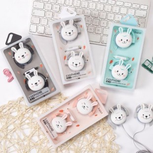 هندزفری فانتزی دور گوش طرح خرگوش Sibyl Cute Rabbit Cartoon Stereo Earphone Wired