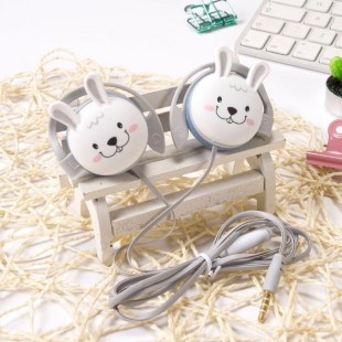 هندزفری فانتزی دور گوش طرح خرگوش Sibyl Cute Rabbit Cartoon Stereo Earphone Wired