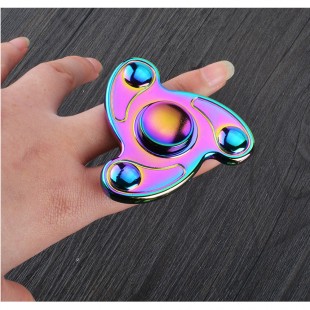 اسپینر Focus Fidget Spinner - فلزی سه پره رنگین کمانی