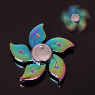 اسپینر Rainbow Fidget Spinner - اسپینر فلزی پنج پره رنگین کمانی طرح گل