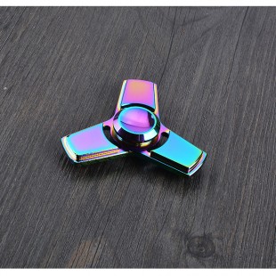 اسپینر  فلزی سه پره رنگین کمانی - Colorful Metal Fidget Spinner