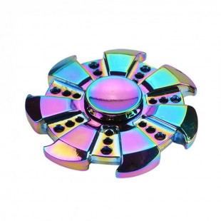 اسپینر  فلزی هفت پره رنگین کمانی - Colorful Metal Fidget Spinner