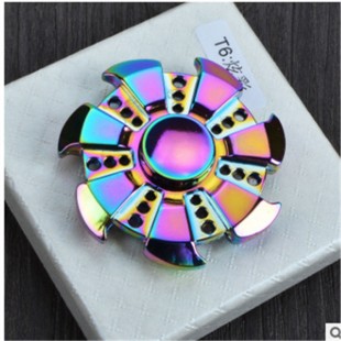 اسپینر  فلزی هفت پره رنگین کمانی - Colorful Metal Fidget Spinner