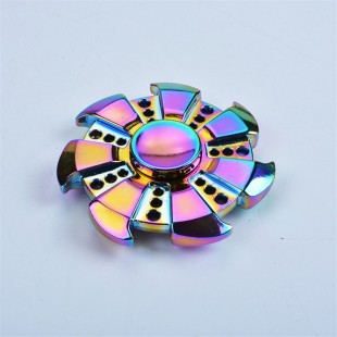 اسپینر  فلزی هفت پره رنگین کمانی - Colorful Metal Fidget Spinner