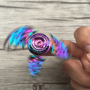 اسپینر فلزی 3 پر رنگین کمانی - Metal Luxury Fidget Spinner