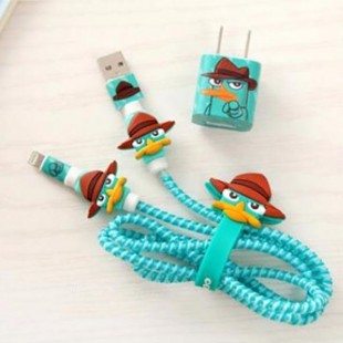 پک محافظ کابل پلاستیکی protective Toys محافظ + برچسب شارژر آیفون اردک