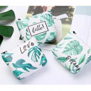 کیف هندزفری طرح برگ سبز