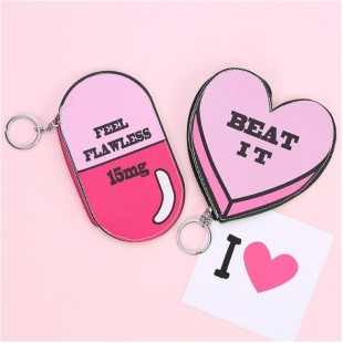 کیف هندزفری و جا کلیدی طرح قلب Love Heart Key Chaing