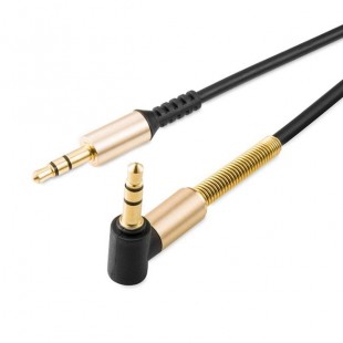 کابل صدا فلزي سر کج هوکو Hoco UPA02 Spring Aux 3.5mm Cable