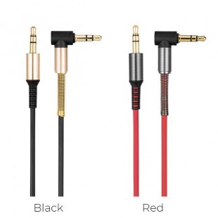 کابل صدا فلزي سر کج هوکو Hoco UPA02 Spring Aux 3.5mm Cable