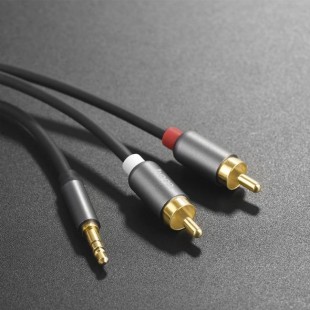 کابل صدا هوکو با دو خروجي Hoco UPA10 Double Lotus RCA Aux 3.5mm Cable