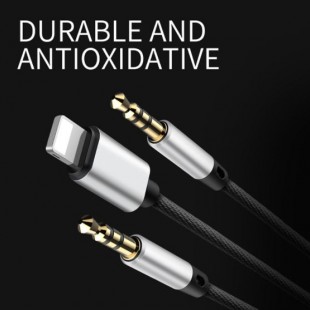 کابل Aux Baseus Ip + 3.5 to 3.5 AUX Audio Aux Cable Cable Cable