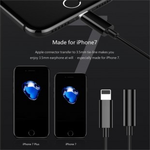 کابل Aux Baseus Earphone Jack Adapter L30 Aux تبدیل Lightning به ورودی جک 3.5 میلی متری آیفون