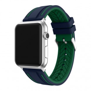 لوازم جانبی ساعت سیلیکونی Band Black With Red Line Smart Watch Apple Watch 42mm