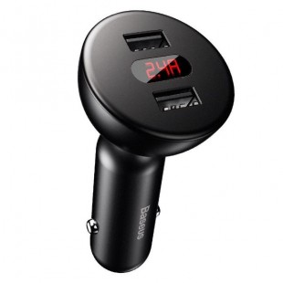 شارژر فندکی چرخشی با نمایشگر LED بیسوس Baseus 360° Rotation Car Charger