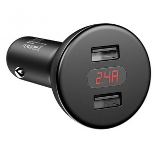 شارژر فندکی چرخشی با نمایشگر LED بیسوس Baseus 360° Rotation Car Charger