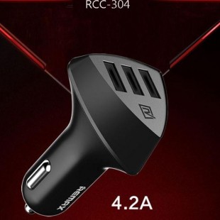 شارژر فندکی ریمکس با 3 خروجی مدل REMAX Alien 3USB Car Charger RCC-304