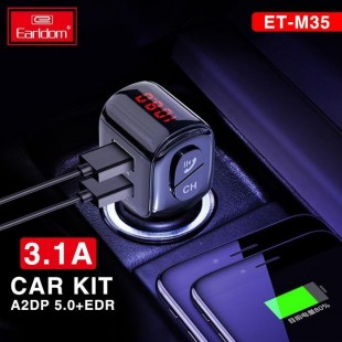 شارژر فندکی و پخش کننده اف ام ارلدم Earldom ET-M35 Bluetooth &amp; Car Charger