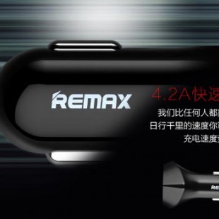 شارژر فندکی Remax Aliens Adaptor شارژر فندکی دو پورت 5V 3.4A + نمایشگر ریمکس