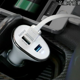 شارژر فندکی شارژر فندکی 3 پورت ریمکس Remax Cable USB Car Charger