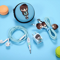 پک محافظ کابل پلاستیکی  + کیف هندزفری دایره ای  Girl Pack HandsFree