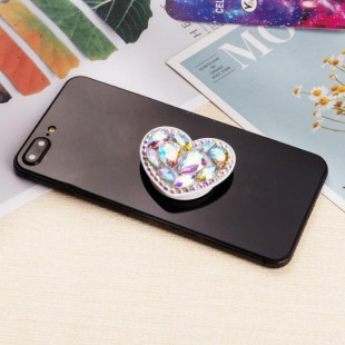 پاپ سوکت نگین دار طرح قلب Diamond Heart Pop Sockets