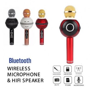 اسپیکر بلوتوث طرح میکروفون مدل Ws 878 Bluetooth Speaker