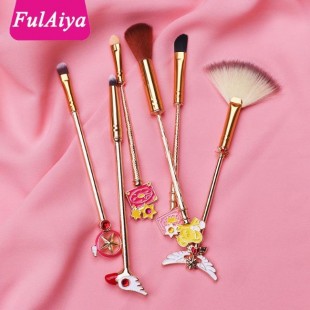 ست براش آرایشی دسته فلزی ساکورا Sakura Brush Set