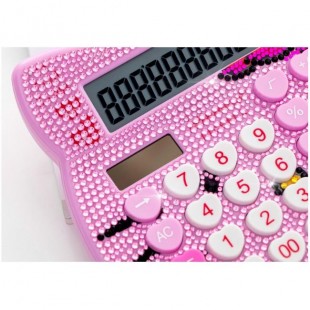 ماشین حساب فانتزی طرح هلوکیتی نگین دار Hello Kitty KT-3388 Calculator