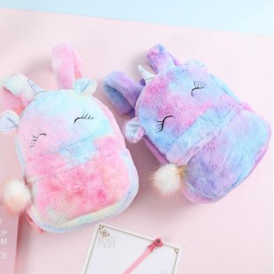 کوله پشتی خزدار یونیکورن بچه گانه