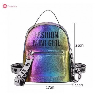 کیف دوشی هولوگرامی Women Backpack Colorful Laser