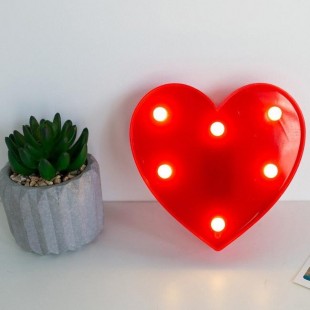 چراغ LED سه بعدی طرح قلب