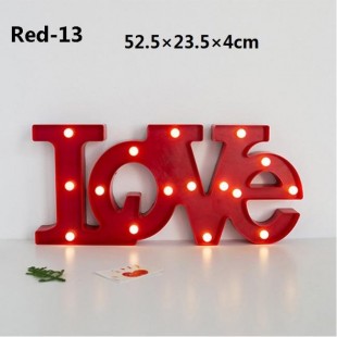 چراغ LED سه بعدی طرح LOVE